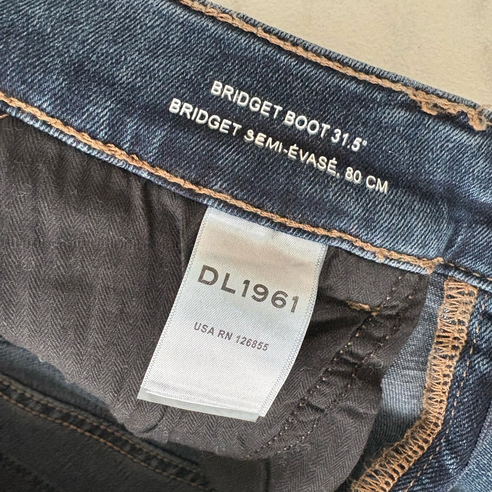DL1961 Bridget Boot High Rise Instasculpt Jeans – Seacliff Wash 27💙 - Picture 8 of 16